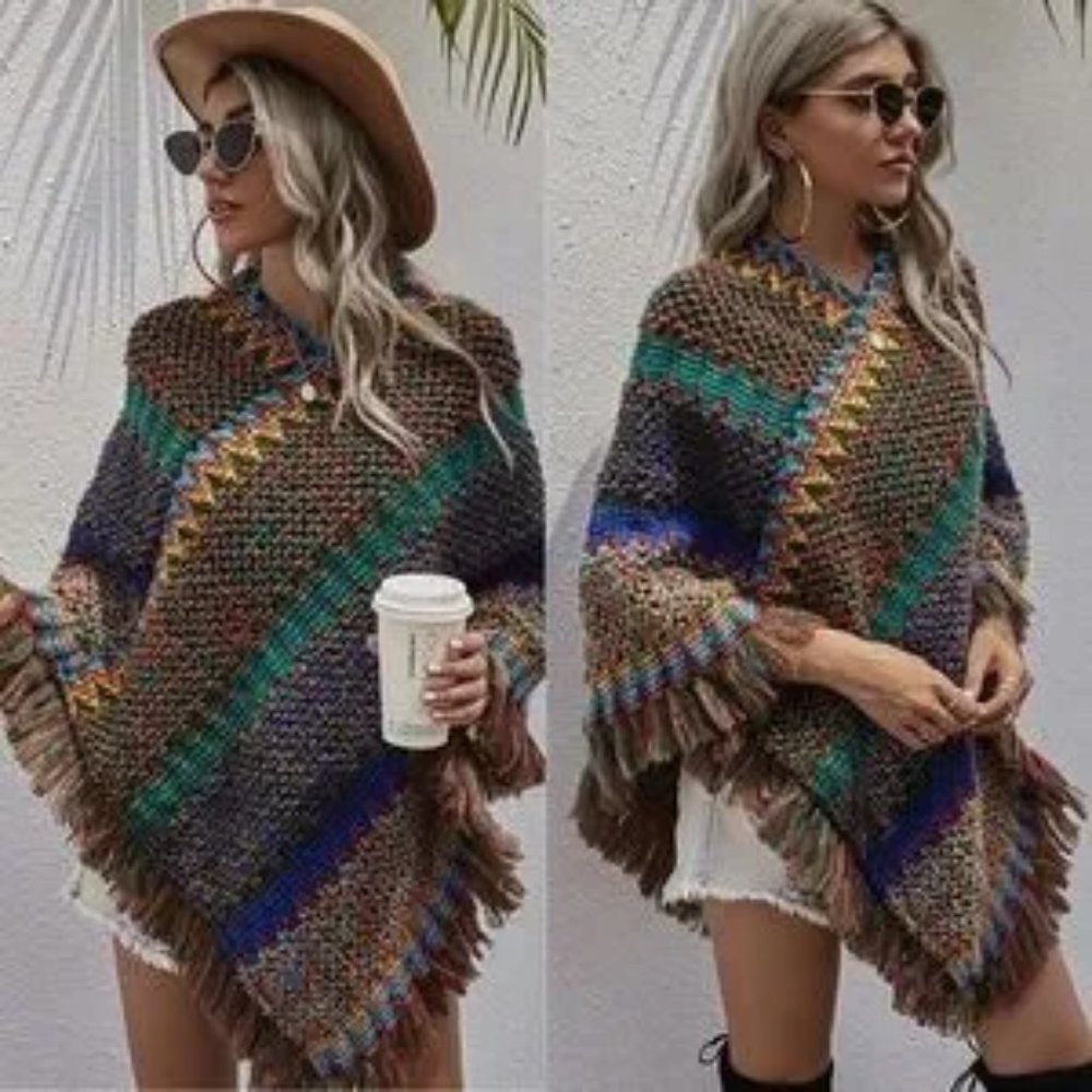 PONCHO ONE SIZE FITS MOST BOHO